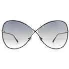 Fashion Shiny Black Smoke Gradient Sunglasses