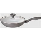 Earth Pan 28cm Non Stick Frying Pan with Lid, Eco Friendly Induction Pan, 28cm, PFOA Free, Ceramic
