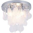 Crystal Bathroom Ceiling Light 3xG9 Cap Type Modern Circular Crystals