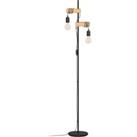 Townshend Natural Metal And Wood 2 Light Floor Lamp