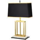 Atlas 1 Light Table Lamp Brushed Brass E27