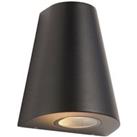 Helm Modern Outdoor Integrated LED Up Down Wall Light Textured Black Finish IP44
