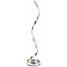 Aria Integrated LED Floor Lamp Chrome Effect Plate & White Acrylic 1 Light IP20
