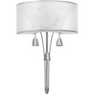 Mime 2 Light Indoor Wall Light Brushed Nickel E14