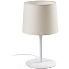 Conga Table Lamp Round Tapered White E27