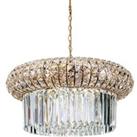 Nabucco Indoor Crystal Ceiling Pendant Lamp 12 Lights Gold E14
