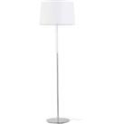 Volta 1 Light Floor Lamp White Nickel E27