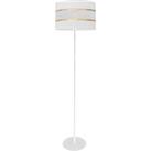 Helen Floor Lamp With Shade White Gold 35cm