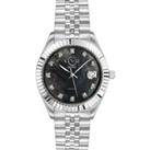 Naples Black Dial Steel 12407 Swiss Quartz Diamond Watch