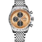 Alexander A450 Megalos Limited Edition 43mm Classic Chronograph Luxury Watch Silver Case, Champagne 