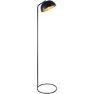 Floor Lamp Light - Matt Black & Antique Brass Paint - 10W LED E27 -Complete Lamp