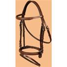 Decathlon Horse Riding Leather Hybrid Bridle With French Noseband For Horse & Pony 500