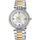 Matera Swiss Quartz White MOP Mother of Pearl Dial, T toned SS IPYG Stainless Steel Bracelet