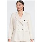 Plus Size Tailored Double Breasted Blazer