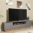 TV Unit 200cm CabinetTV Stand Living Room - Oak & Grey