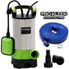 Electric Submersible Dirty or Clean Water Pump 1100W with 15M Hose