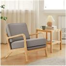 Modern Style Velvet Wooden Armchair