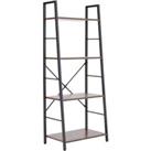 4 Tiers Corner Shelf Ladder Book Shelves