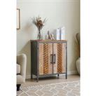 Classic Wooden Storage Console Cabinet with 2 Shelves