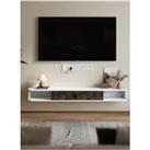 Floating TV Stand Wall TV Cabinet Shelves with Drawer