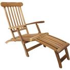 Solid Wooden Teak Steamer Chair/Sun Lounger Garden Furniture