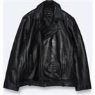Plus Size Real Leather Boyfriend Biker Jacket