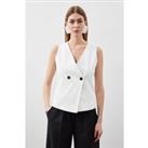 Tailored Polished Viscose Double Breasted Waistcoat