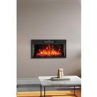 Recessed and Freestanding Electric Fireplace with Remote