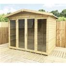 8 x 9 Pressure Treated Summerhouse with Long Windows