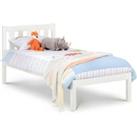 Surf White Lacquer Solid Pine Low Foot End Bed