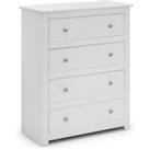 Clean Surf White 4 Drawers Chest