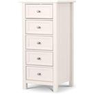 Premier Surf White 5 Drawers Tall Chest