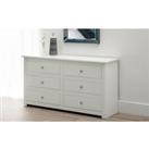 Clean Surf White 6 Drawers Chest