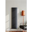 1600456mm Steel Grey Vertical Tall Radiator with Double Panel