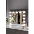 50*42CM Crystal Edge Hollywood Makeup Mirror Three-Color Lighting Touch Screen