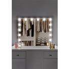 Large Makeup Hollywood Gorgeous Nordic Vanity Mirror with 3 Color Light,62* 52cm