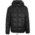 Small Circle Logo Quilted Black Jacket
