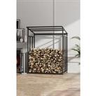 4.4 ft W x 2.3 ft D Medium Metal Tube Firewood Rack with Roof