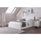 New England Surf White Ottoman Bed