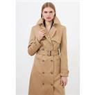 Petite Tailored Belted Trench Coat