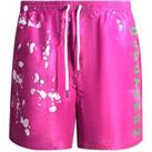 Acid Wash Pink Swim Shorts