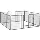 12 Panel Pet Playpen, Heavy-Duty Dog Fence, DIY Design with Doors, 80 x 100cm