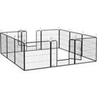 12 Panel Pet Playpen, Heavy-Duty Dog Fence, DIY Design with Doors, 80 x 80cm