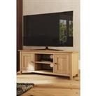 Large 2 Door Natural Oak TV Unit