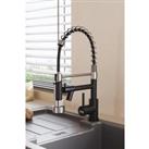 Stainless Steel Kitchen Faucet with Pull Down Spring Spout and Pot Filler