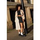 Two Tone Oversized Belted Trench Coat