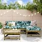 5 Piece Garden Lounge Set Impregnated Wood Pine