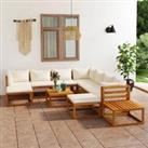 12 Piece Garden Lounge Set with Cushions Solid Wood Acacia (UK/IE/FI/NO only)