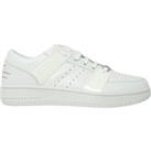 Silver Claw Scratch Logo White Sneakers