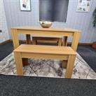 Dining Table With 2 Bench, Dining Room Table Set for 4